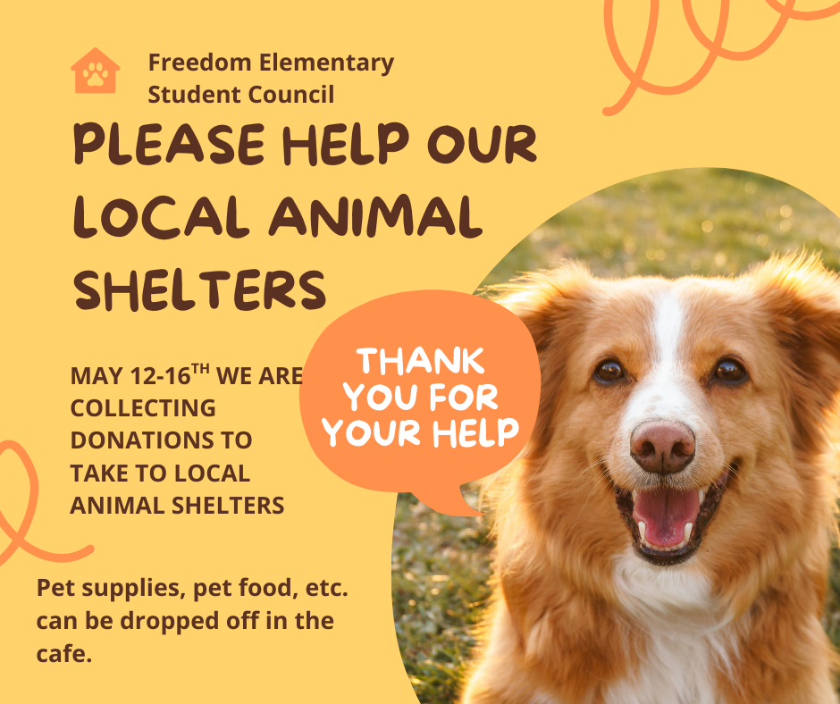  May 12-16 donate to help local animal shelters