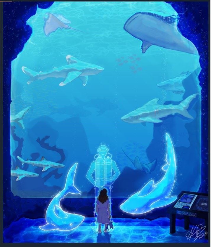  Sarah Brunner's art piece featuring marine life